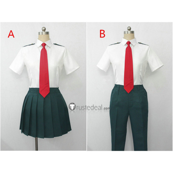 Boku no Hero Academia Asui Tsuyu Izuku Katsuki Summer School Uniform Cosplay Costumes