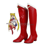 Sailor Moon Usagi Tsukino White Black Red Cosplay Boots Shoes