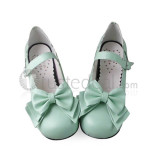 Green Bows Lolita Shoes