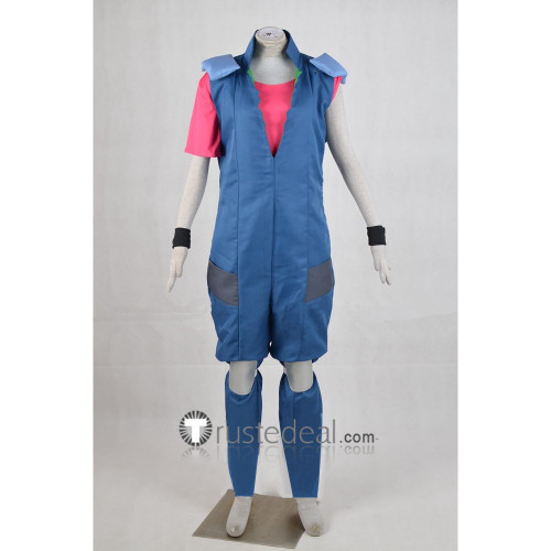 Cowboy Bebop Captain Jet Black Blue Jumpsuit Cosplay Costume