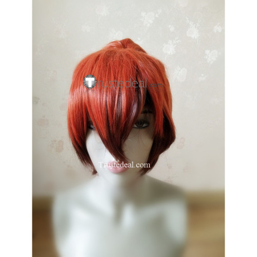 Inuyasha Shippo Orange Brown Cosplay Wig with Ponytail