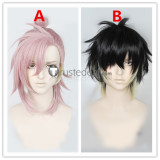 Slow Damage Rei Izumi Towa Pink Black Cosplay Wig