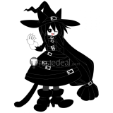 Wadanohara and the Great Blue Sea Chlomaki Witch Black Cosplay Costume