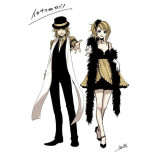 Vocaloid Kagamine Len Rin Trickery Casino Cosplay Costumes