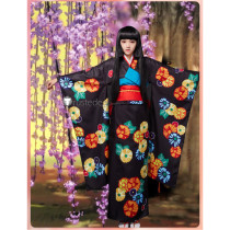 Hell Girl Jigoku Shoujo Girl from Hell Ai Enma Kimono Cosplay Costume 3