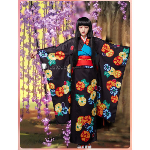 Hell Girl Jigoku Shoujo Girl from Hell Ai Enma Kimono Cosplay Costume 3