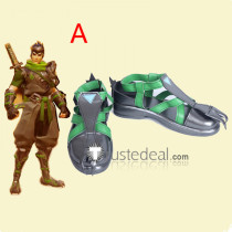 Overwatch Genji Sparrow Skin Cosplay Shoes Boots