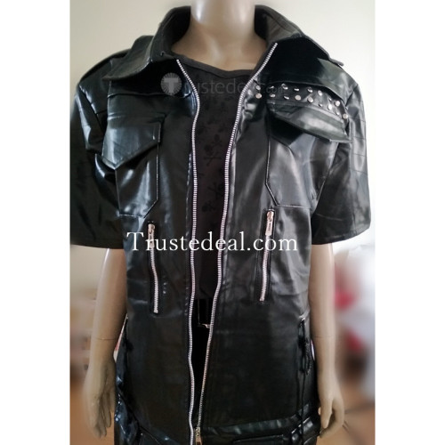 Final Fantasy XV 15 Noctis Lucis Caelum Black Cosplay Costume PU Version