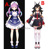 Vtuber Virtual YouTuber Minato Aqua Blue White Ookami Mio Cosplay Costumes