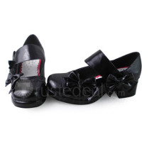 Mint Wide Straps Bow Lolita Footwear