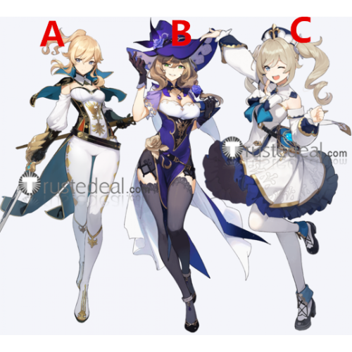 Genshin Impact Jean Barbara Lisa Cosplay Costumes