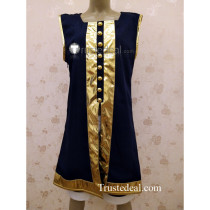 Commission Dark Souls Elite Knight Blue Gloden Cosplay Coat