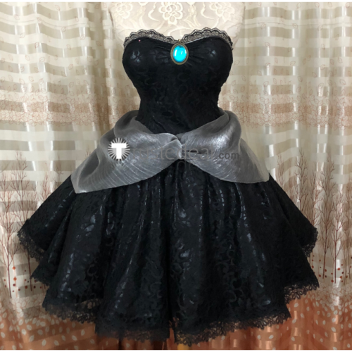 Super Mario Bros Bowsette Princess Bowser Black Lace Cosplay Costume 2