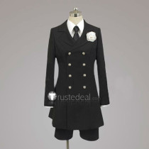 Black Butler 2 Kuroshitsuji Ciel Phantomhive Funeral Black Uniform Cosplay Costume
