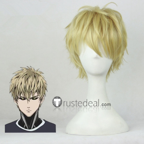 One Punch Man Genos Garou Blonde Grey Cosplay Wigs