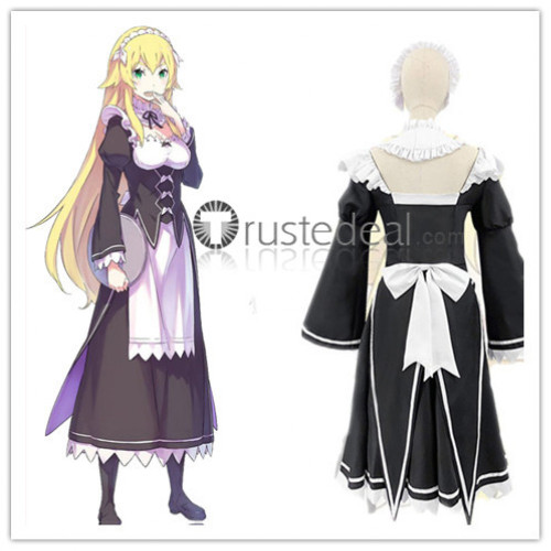 Re Zero Kara Hajimeru Isekai Seikatsu Frederica Baumann Maid White Black Cosplay Costume