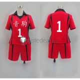 Haikyuu Nekoma High School Volleyball Club Tetsuro Kuroo and Kenma Kozume Red Uniform Cosplay Costume