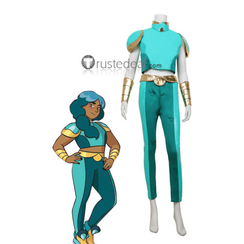 She Ra Princesses of Power Mermista Princess of Salineas Green Cosplay Costume