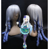 Aikatsu Stars! Lilie Shirogane Mizuki Kanzaki Silver Blue Purple Cosplay Wig