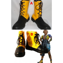 Final Fantasy Tidus Black Yellow Straps Cosplay Boots Shoes