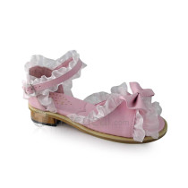 Open Toe Pink Trim Beautiful Girls Sandals