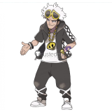 Pokemon Sun and Moon Guzma Black Cosplay Costume