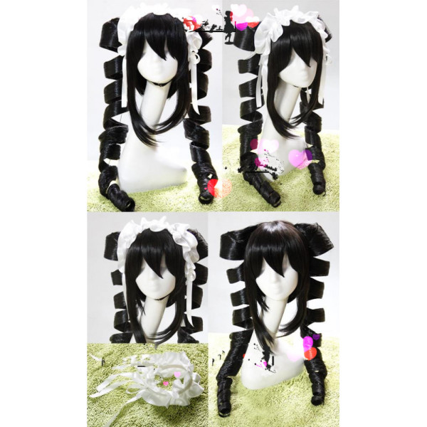 Danganronpa Trigger Happy Havoc Celestia Ludenberg Black Cosplay Wig