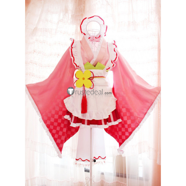 Sword Art Online SAO/ALO Asuna Suguha Yuuki Silica Maid Cosplay Costume