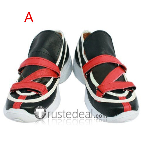 Kingdom Hearts II Roxas Black Red Cosplay Boots