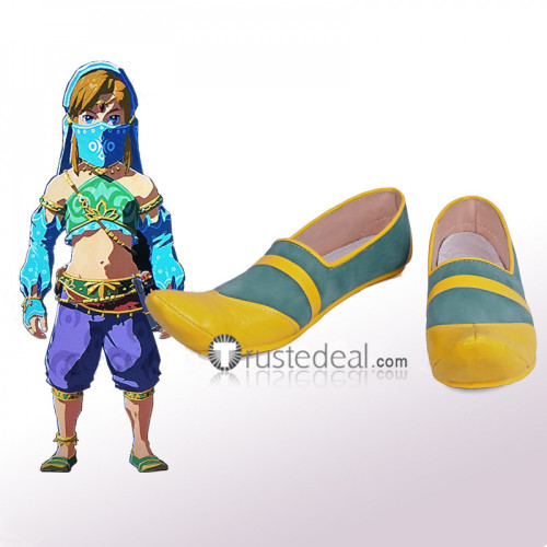 The Legend of Zelda Breath of the Wild Game Link Gerudo Female Royal Guard White Cosplay Shoes