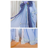 Touhou Project Yuyuko Saigyouji Lolita Blue Dress Cosplay Costume