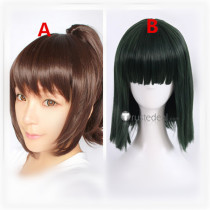 Spirited Away Chihiro Ogino Haku Brown Ponytails Green Cosplay Wig