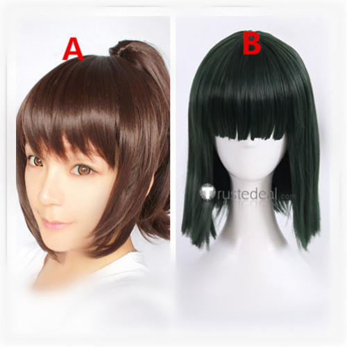 Spirited Away Chihiro Ogino Haku Brown Ponytails Green Cosplay Wig