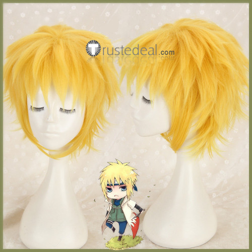 Naruto Yondaime 4th Hokage Minato Namikaze Yellow Copslay Wig