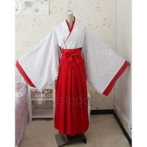 Lucky Star Miko White and Red Uniform Kimono Cosplay Costume