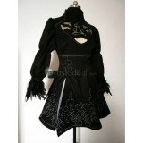 Nier Automata 2B Black Gothic Lolita Cosplay Costume 2