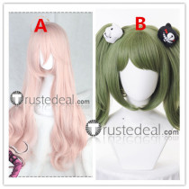 Danganronpa V3 Killing Harmony Miu Iruma Monaca Towa Pink Green Cosplay Wigs
