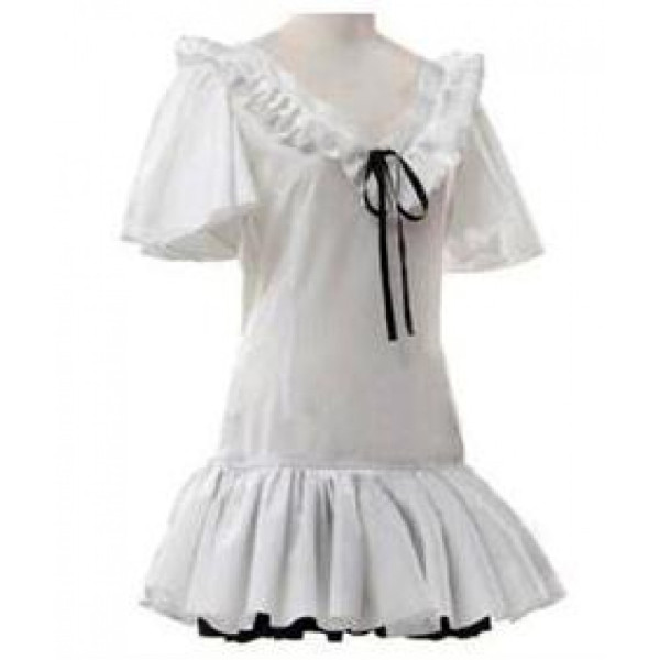 Guilty Crown Shinomiya Ayase White Gown/Dress Cosplay Costume