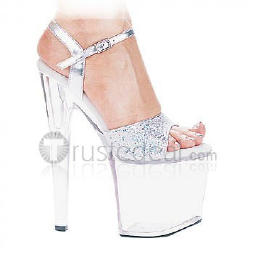 PVC Leather Upper High Heel Open-toes Platform Sexy Sandals(701-07)