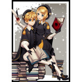 Vocaloid Kagamine Len Rin Music Black Cosplay Costumes