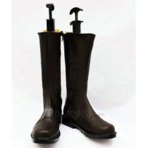 Hakuouki Okita Souji Black Brown Cosplay Boots Shoes