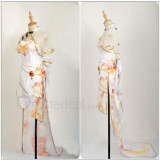 Vocaloid TDA Miku Hatsune White Cheongsam Cosplay Costume