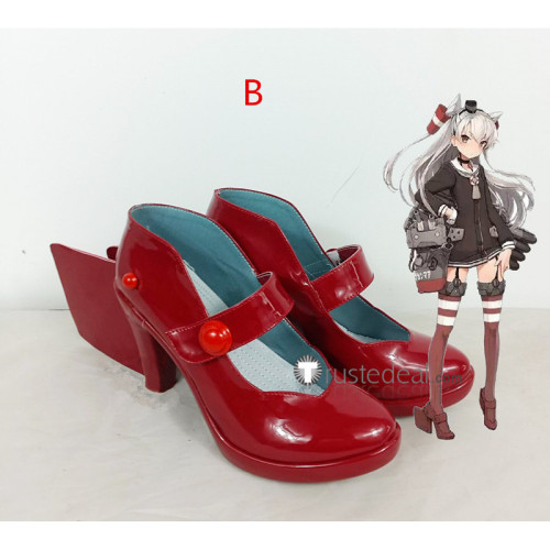 Kantai Collection Amatsukaze Red Cosplay Shoes Boots