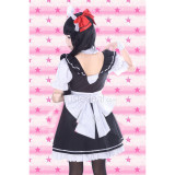 Date A Live Kurumi Tokisaki Maid White Black Cosplay Costume
