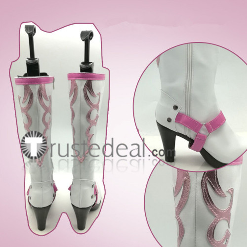 Final Fantasy 15 Cindy Aurum White Cosplay Boots Shoes