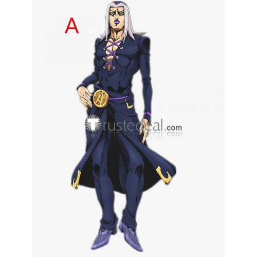 Jojo's Bizarre Adventure Vento Aureo 5 Leone Abbacchio Dark Blue Cosplay Costume