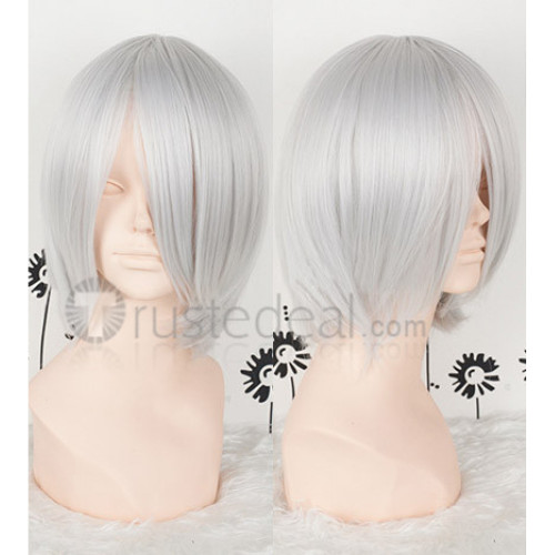 Vampire Knight Kiryuu Ichiru White Silver Cosplay Wig