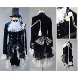 Black Butler Ciel Phantomhive Navy Blue Velvet Cosplay Costume