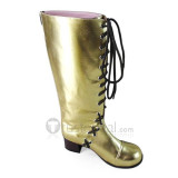 Vocaloid Megurine Luka Gold Cosplay Boots Shoes