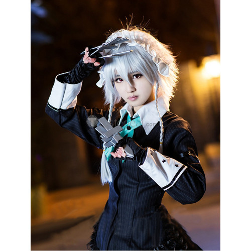 Touhou Izayoi Sakuya Black Maid Cosplay Costume
